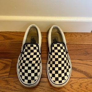 Checkered slip on Vans